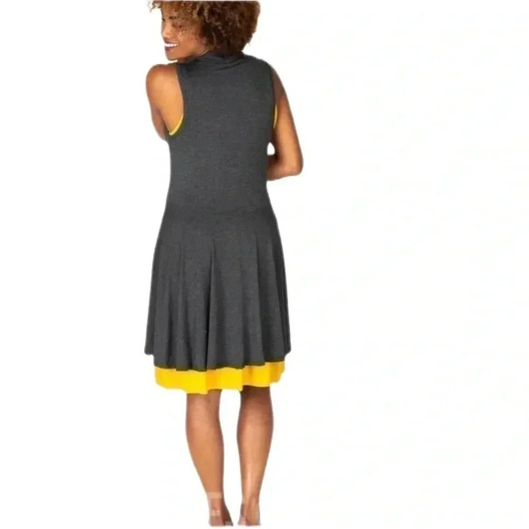 Agnes & Dora Cascade Vest Sleeveless with Pockets Two Tone Gray Charcoal Modal - Picture 2 of 3